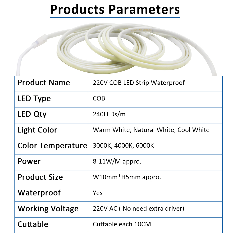 220V IP67 Waterproof COB Led S - Outdoor Power Strip Weatherproof 评论和价格