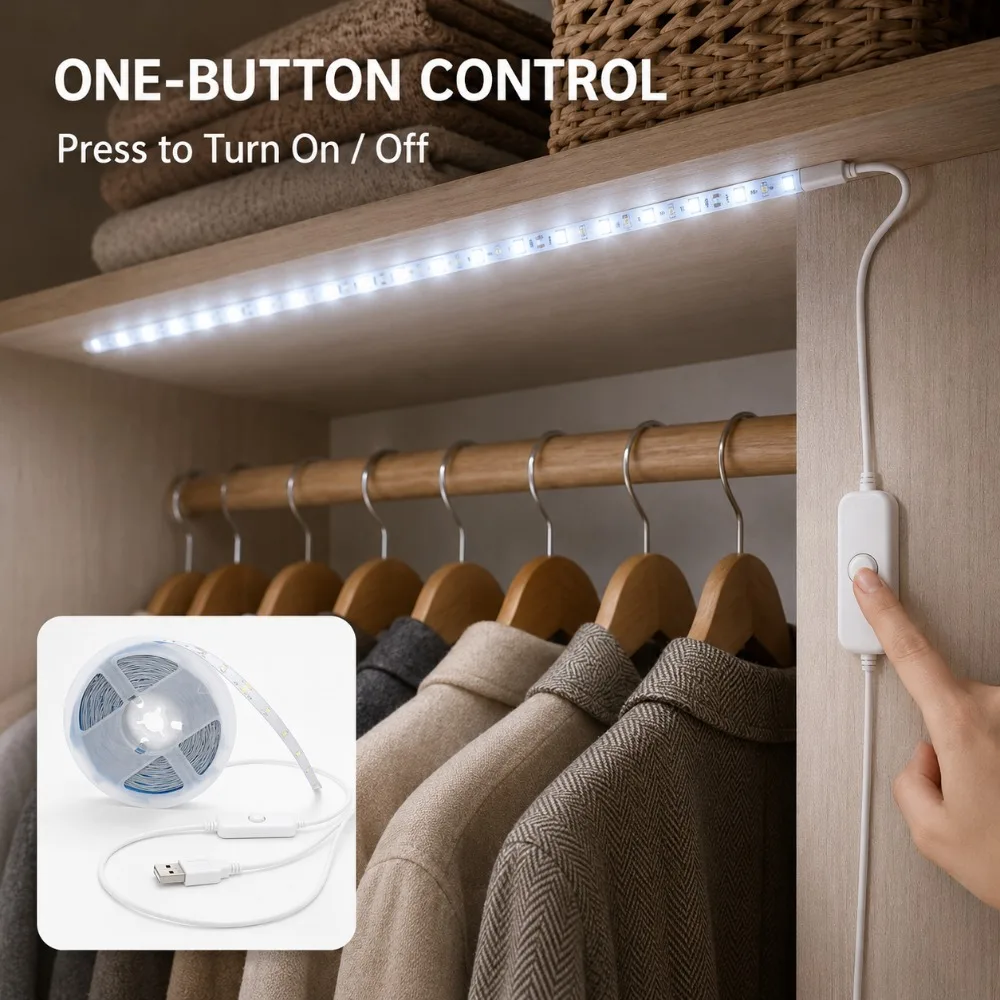 USB Button Switch 2835 LED Str - Outdoor Use Power Strip 评论和价格