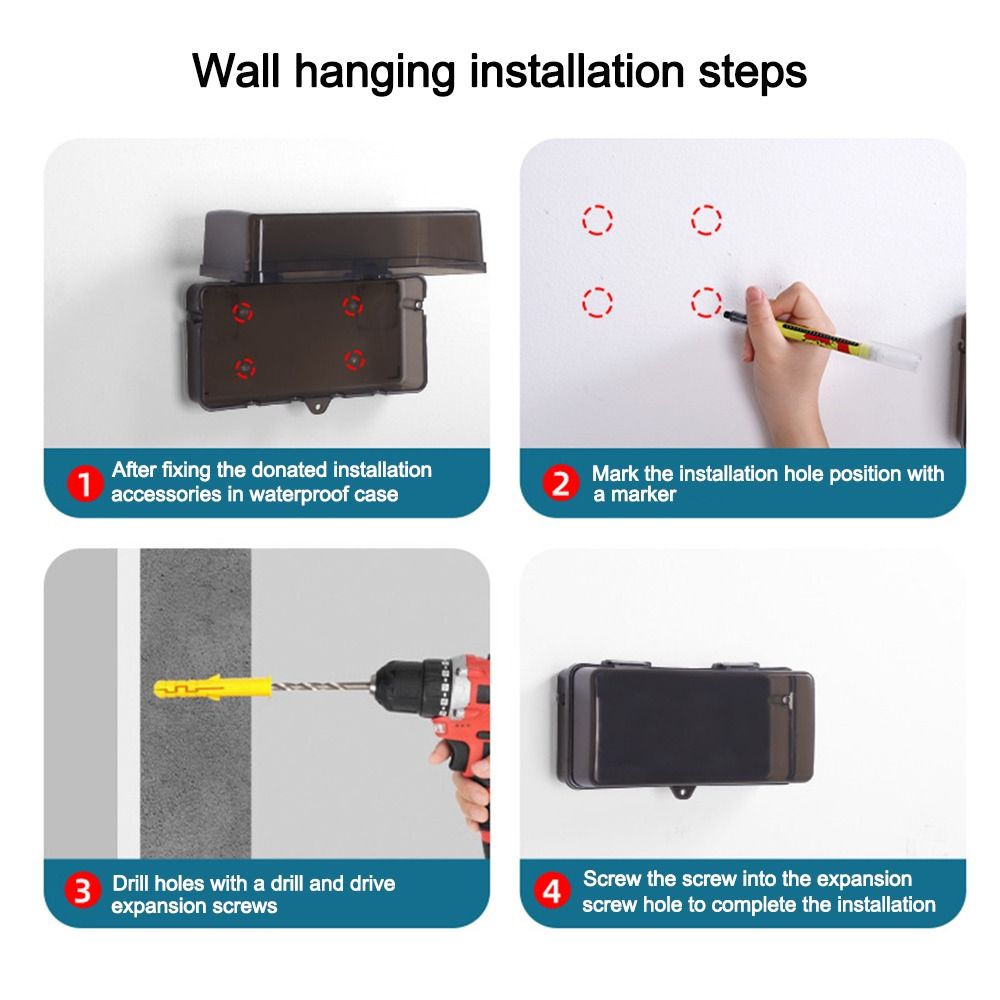 Portable Plastic Plug Box Anti - Outdoor Power Strip Weatherproof 评论和价格